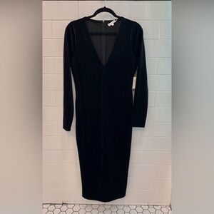 Good American  Black Velvet Dress NWT